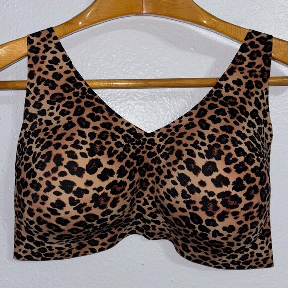 Secret Treasures Leopard Print Wirefree Bra XXL Padded Wireless Comfort Stretch - Picture 1 of 7